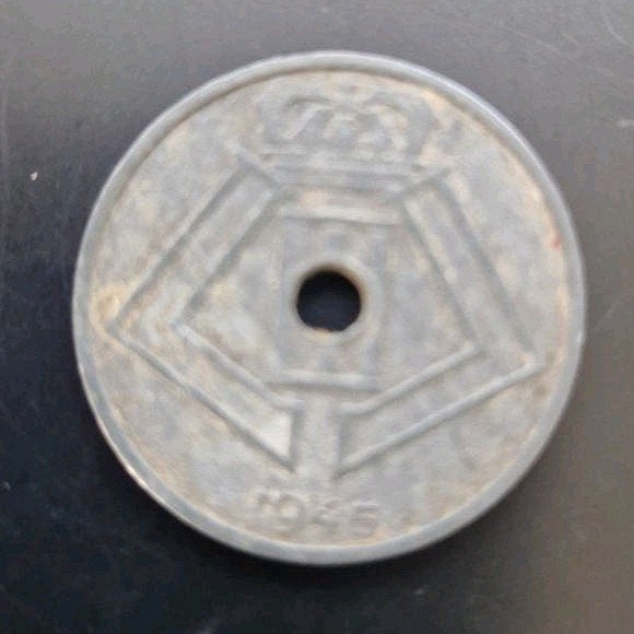 Belgische 25 centimes munt uit 1945, Ophalen of Verzenden