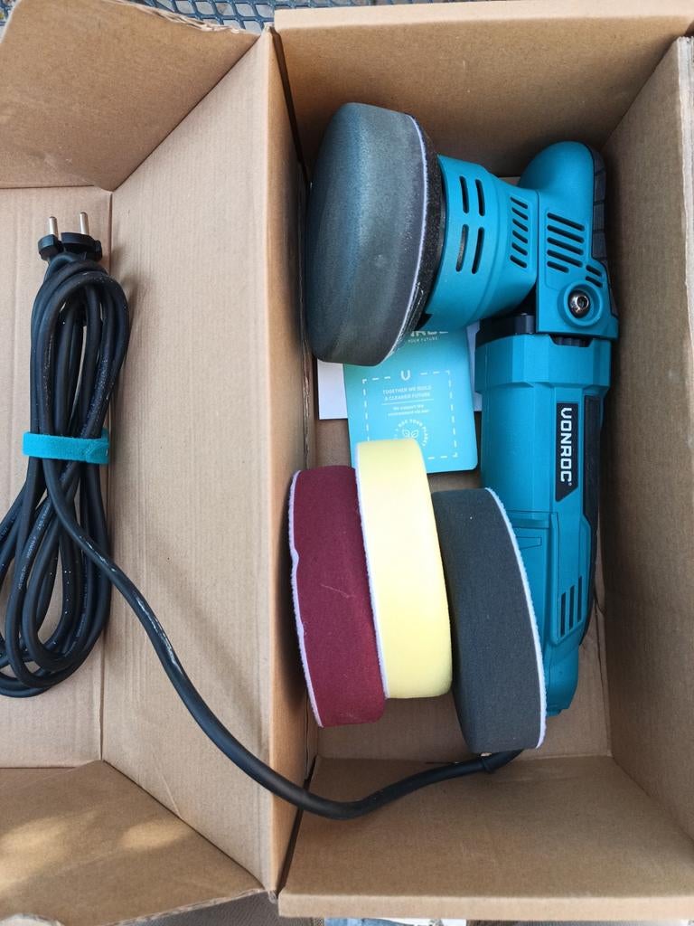 Excentrische polijstmachine 650W - 125mm zo goed als nieuw, Ophalen of Verzenden, Zo goed als nieuw, 600 tot 1200 watt, Excentrische schuurmachine