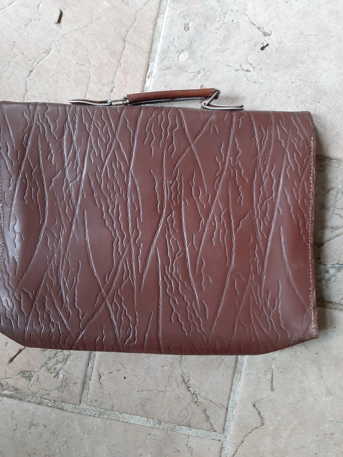 Vintage Leren Aktetas - Bruin, Ophalen of Verzenden