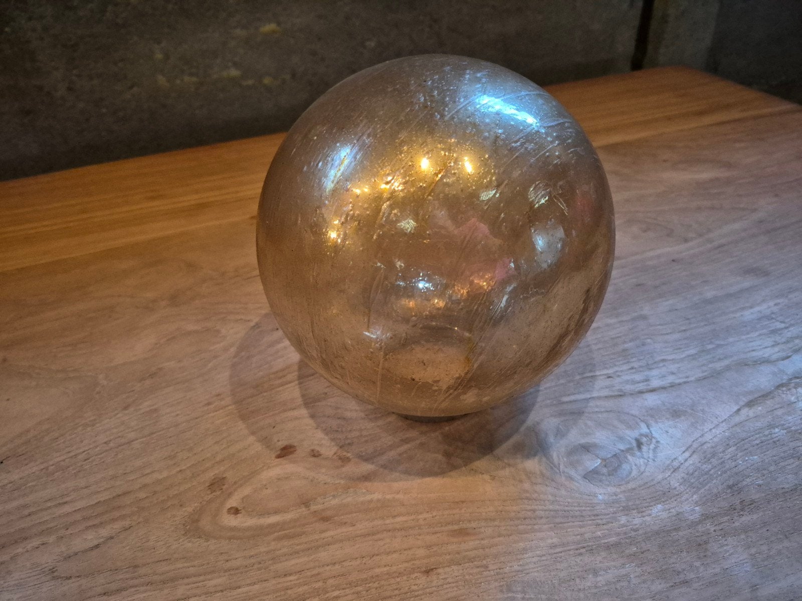 Vintage glazen bol lampenkap, Antiek en Kunst, Antiek | Glas en Kristal, Ophalen of Verzenden