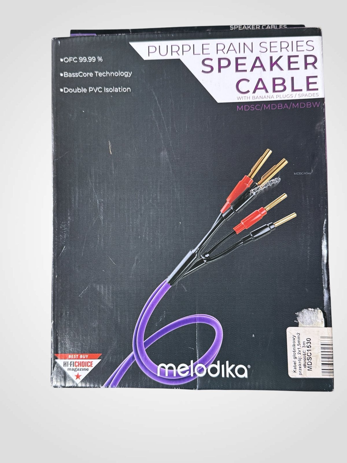 Nieuw in doos: High-end Purple Rain speakerkabels MDSC1530, Melodika, Nieuw, 2 tot 5 meter, Melodika