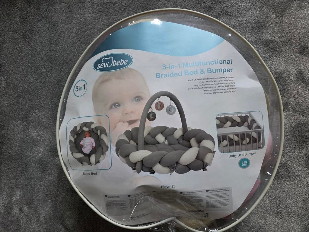 Boxbumper, bedbumper en babygym (2×), Ophalen of Verzenden, Zo goed als nieuw