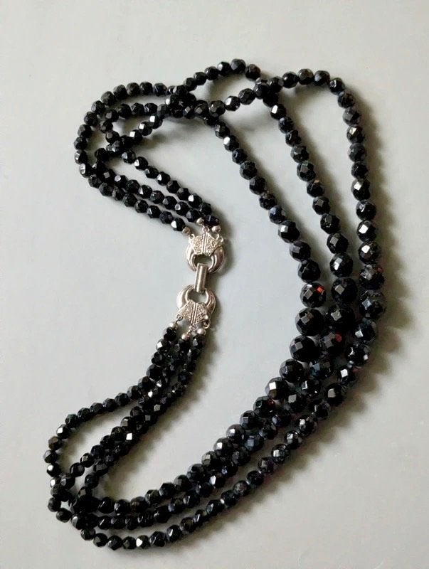 Boheemse Granaat Ketting met 925 Zilveren Sluiting, Ophalen of Verzenden, Overige materialen, Ketting, Met edelsteen