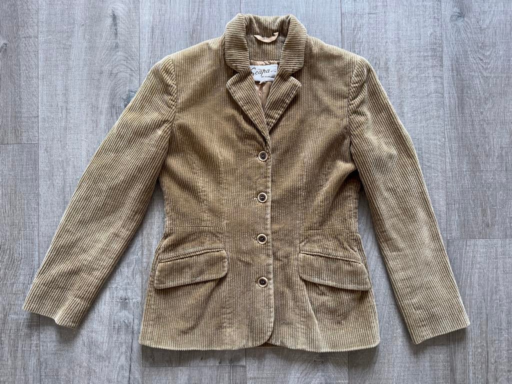 Scapa of Scotland Ribfluwelen Blazer - Maat 38, Ophalen of Verzenden, Gedragen, Maat 38/40 (M), Groen