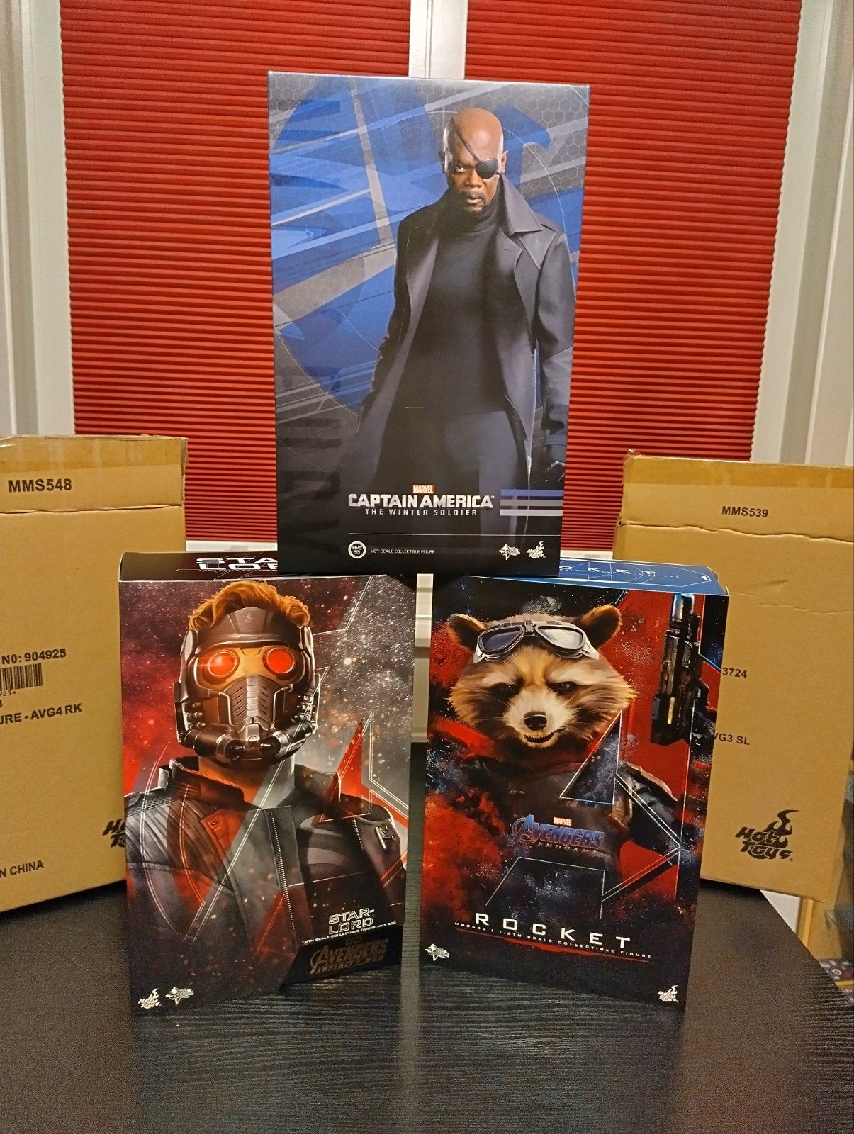 Marvel's Hot Toys (Nick Fury, Star Lord, Rocket) - één koop, Ophalen, Nieuw