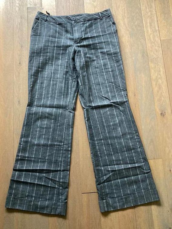Pantalon broek krijtstreep mt 40, Maat 38/40 (M), Ophalen of Verzenden, Zo goed als nieuw, Grijs