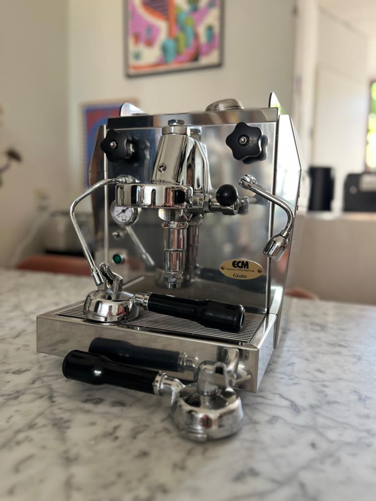 ECM Giotto Epressomachine (boiler deffect), Witgoed en Apparatuur, Koffiezetapparaten, Ophalen, Espresso apparaat, Gemalen koffie