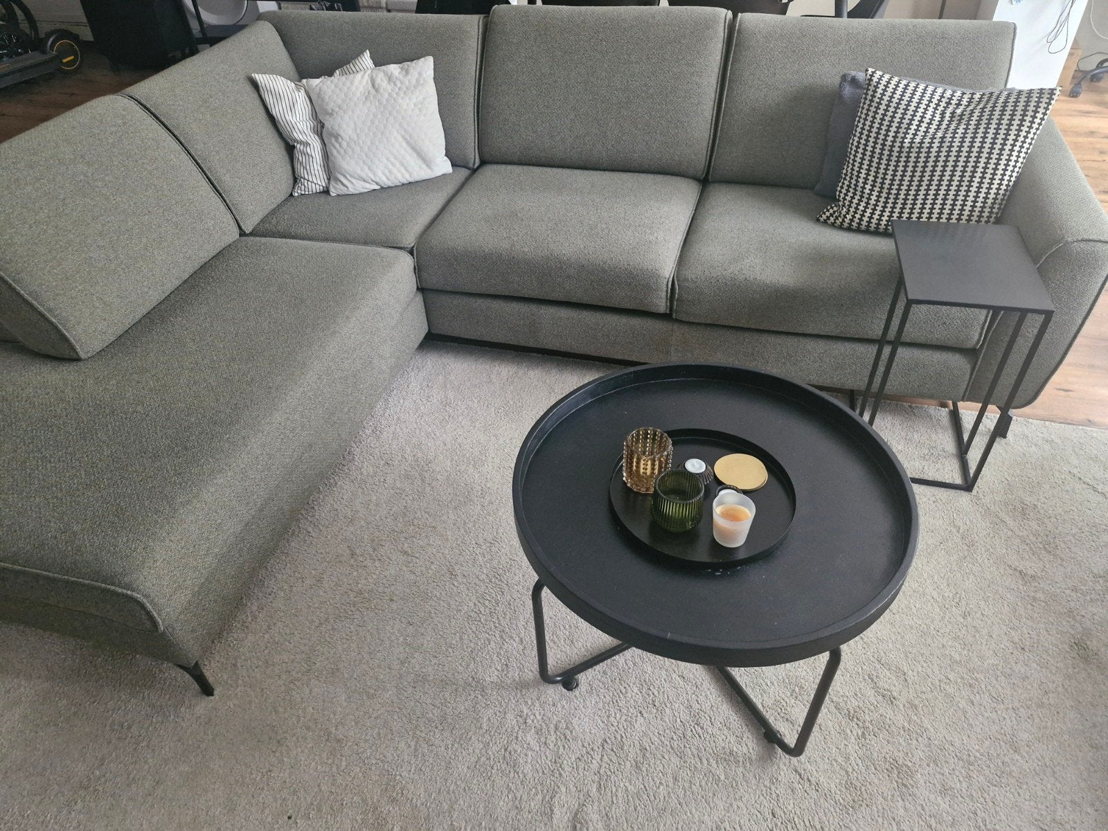 Hoekbank van Henders en Hazel, Huis en Inrichting, Banken | Complete zithoeken, Ophalen, Gebruikt, Stof, Modern