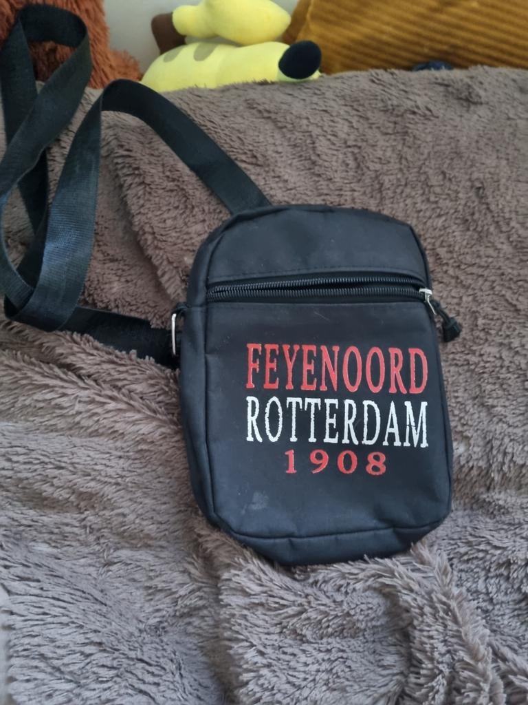 Feyenoord schoudertasje, Ophalen of Verzenden, Gebruikt, Zwart, Overige merken