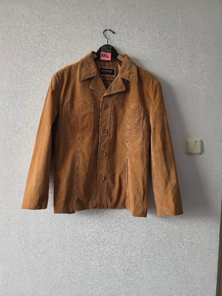 Rino & Pelle suede jas maat XXl, Bruin, Overige maten, Ophalen of Verzenden, Zo goed als nieuw