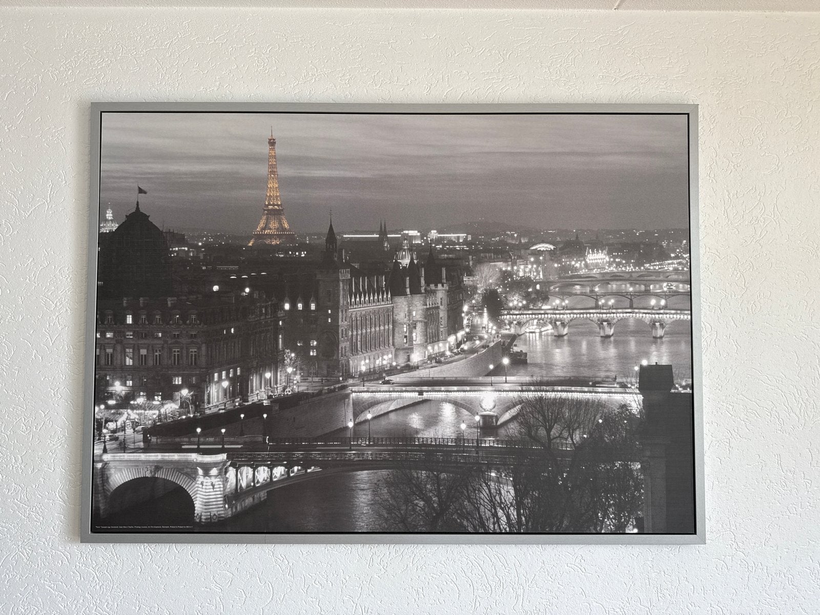 Parijs Eiffeltoren Canvas Zwart-Wit, Ophalen, 50 – 75, 75 tot 100 cm, Print