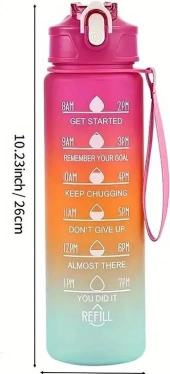 Regenboog motivatie Bidon waterfles drink dispenser 750 ml, Ophalen of Verzenden, Zo goed als nieuw