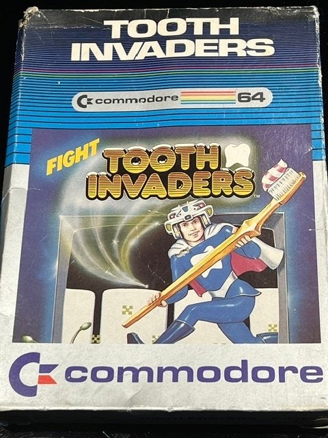 Commodore 64 Tooth Invaders  game cartridge, Computers en Software, Vintage Computers, Ophalen of Verzenden, Commodore C 64