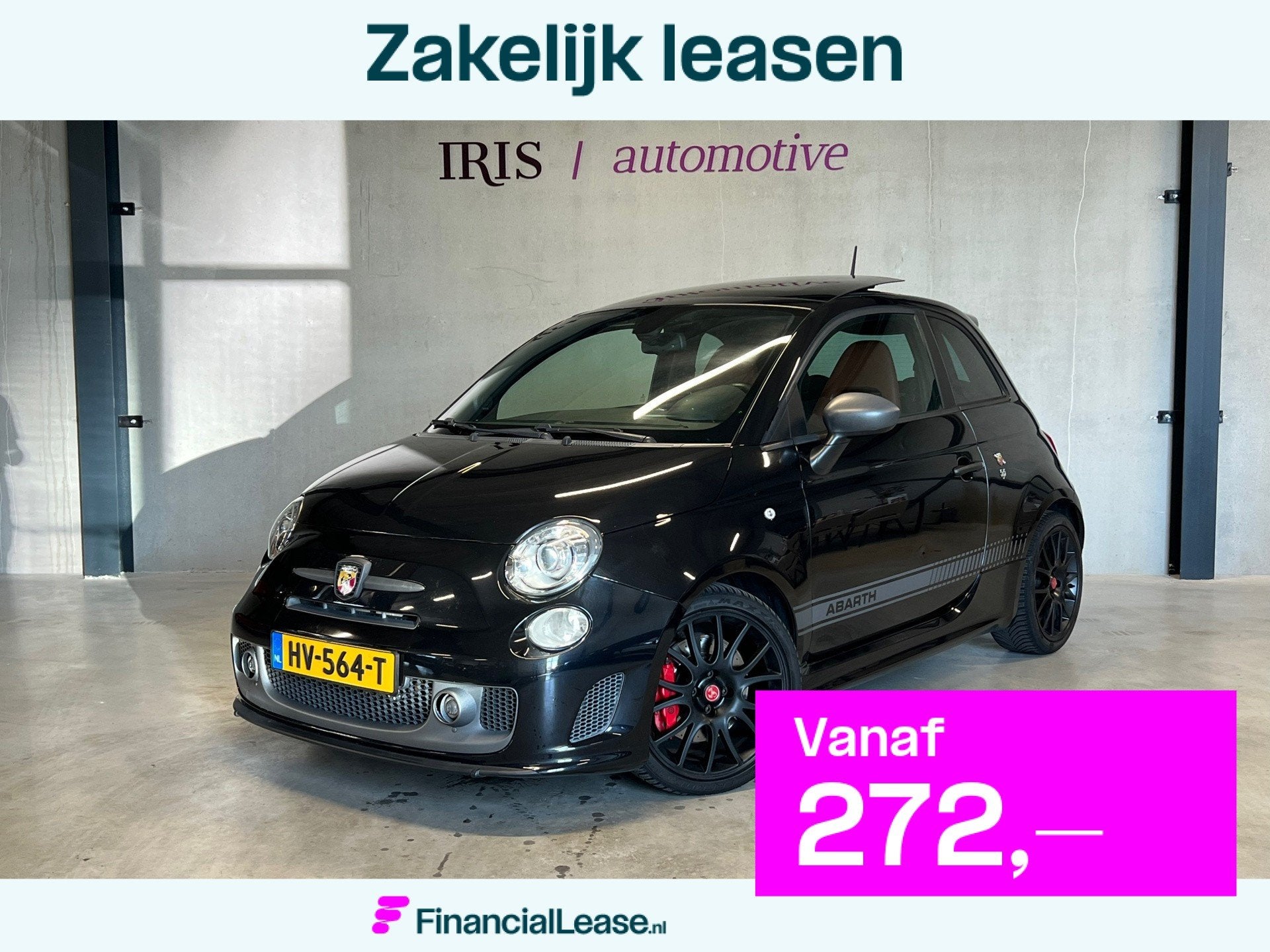 Abarth 500 1.4 T-Jet - 595 - Pano - Sabelt Kuipstoelen - Org, Voorwielaandrijving, Parkeersensor, Euro 6, 4 stoelen