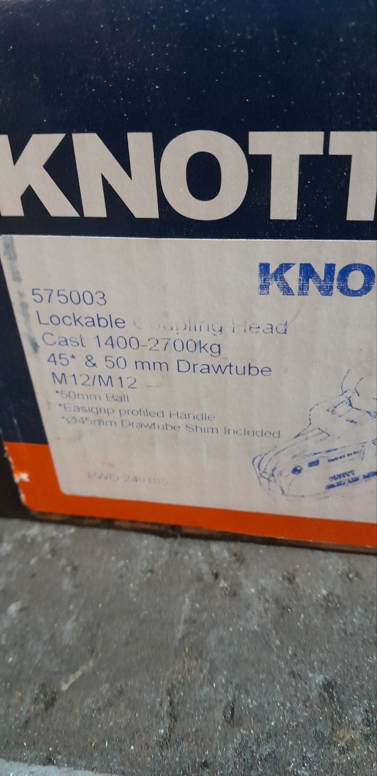 KNOTT Afsluitbare Koppeling 1400-2700kg, Nieuw, Ophalen, Nieuw