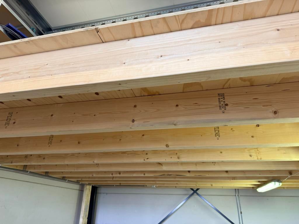 Dubbele vloer 4800x4975 - Robuuste houten constructie, Ophalen, Hout, Info@hout.nl, Nijmegen