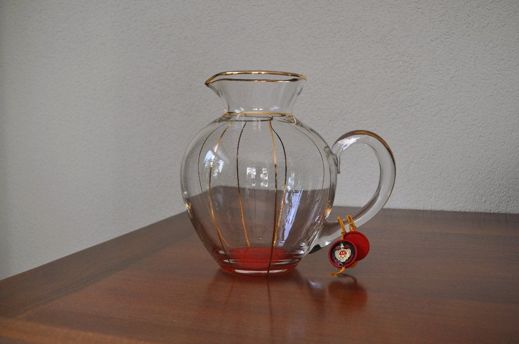 Vintage Franse Beaune Wijn Karaf Glas 20 cm NIEUW, Ophalen