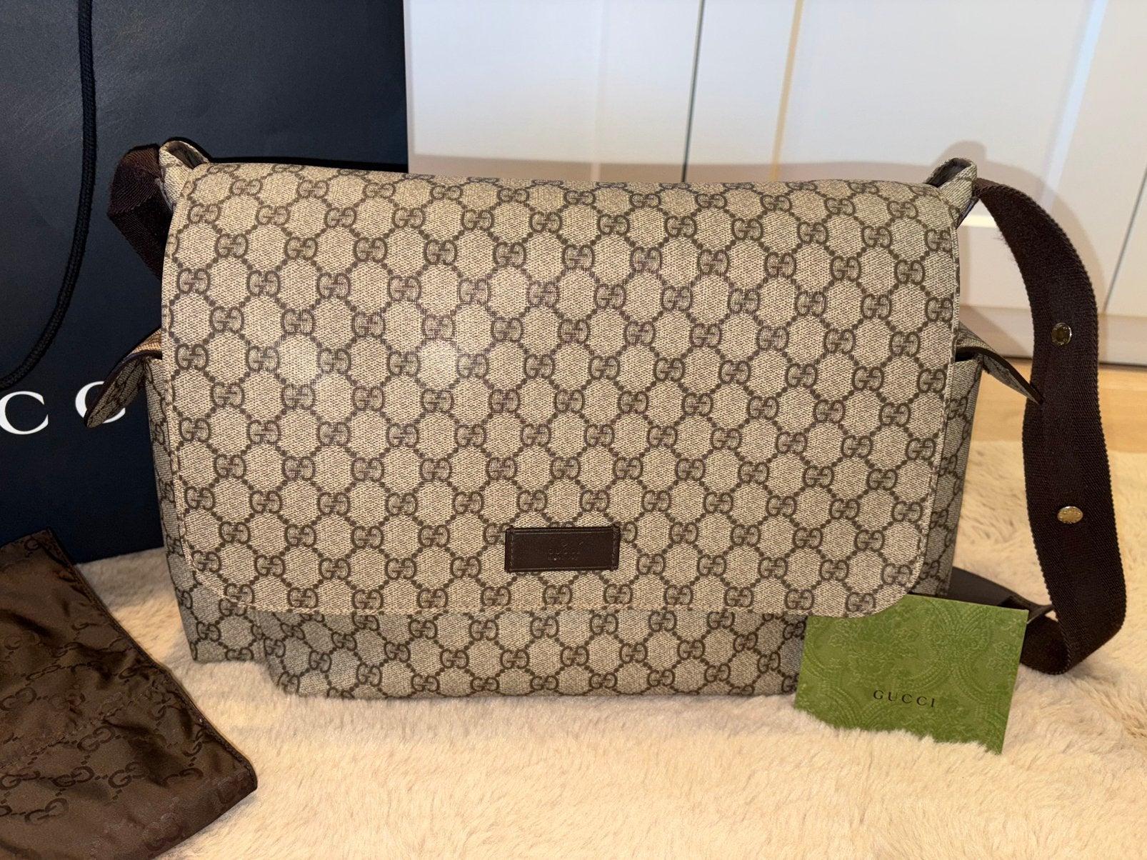 Gucci Luiertas met Verschoningsmatje, Verzorgingstas, Gebruikt, Gucci, Ophalen of Verzenden
