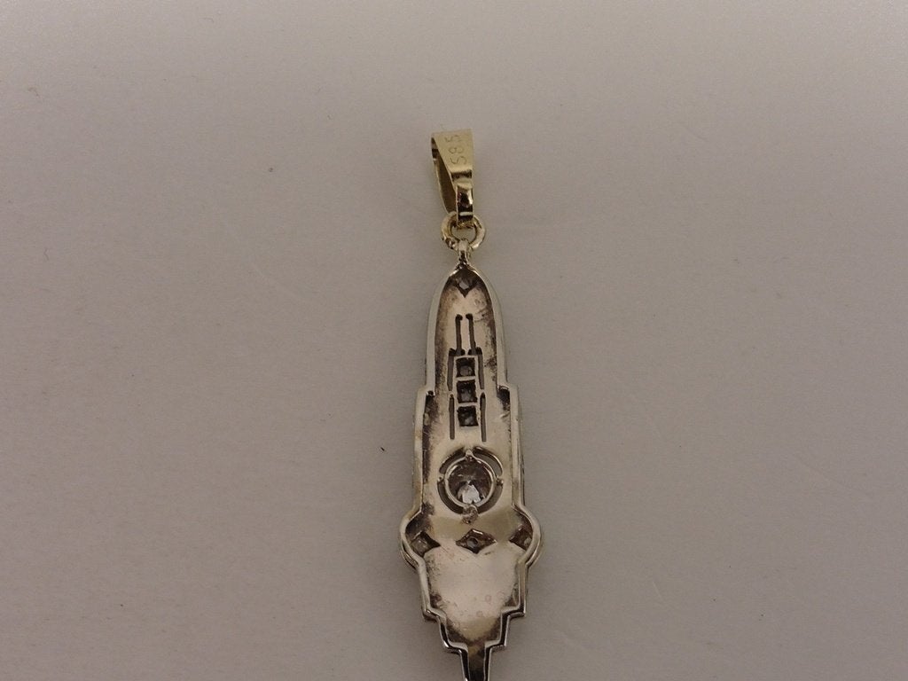 Gouden hanger met diamant                                G31, Gebruikt, ., Ophalen of Verzenden, .