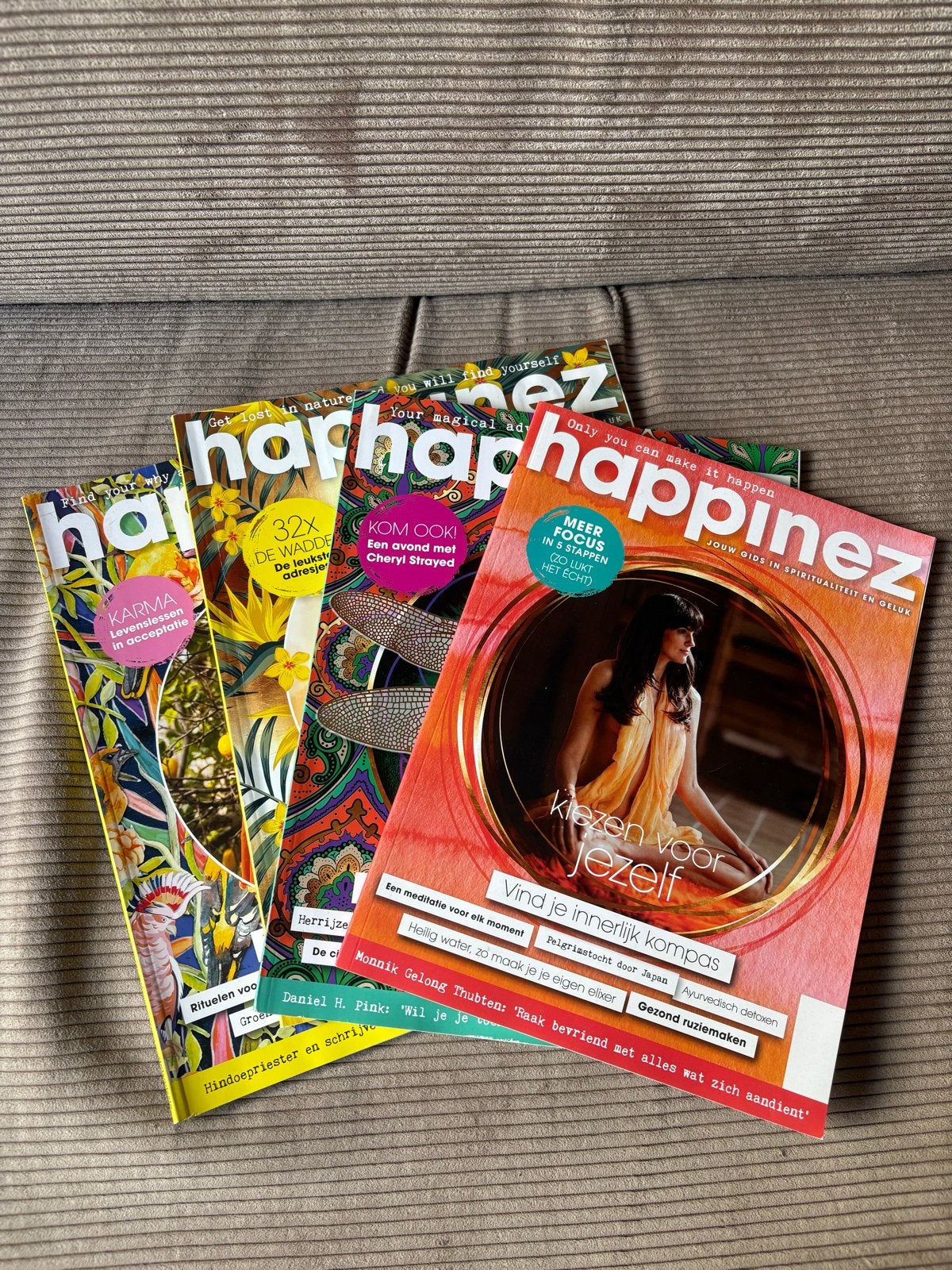 4x Happinez tijdschriften - Lichaam en Geest, Ophalen of Verzenden, Gelezen, Lichaam en Geest