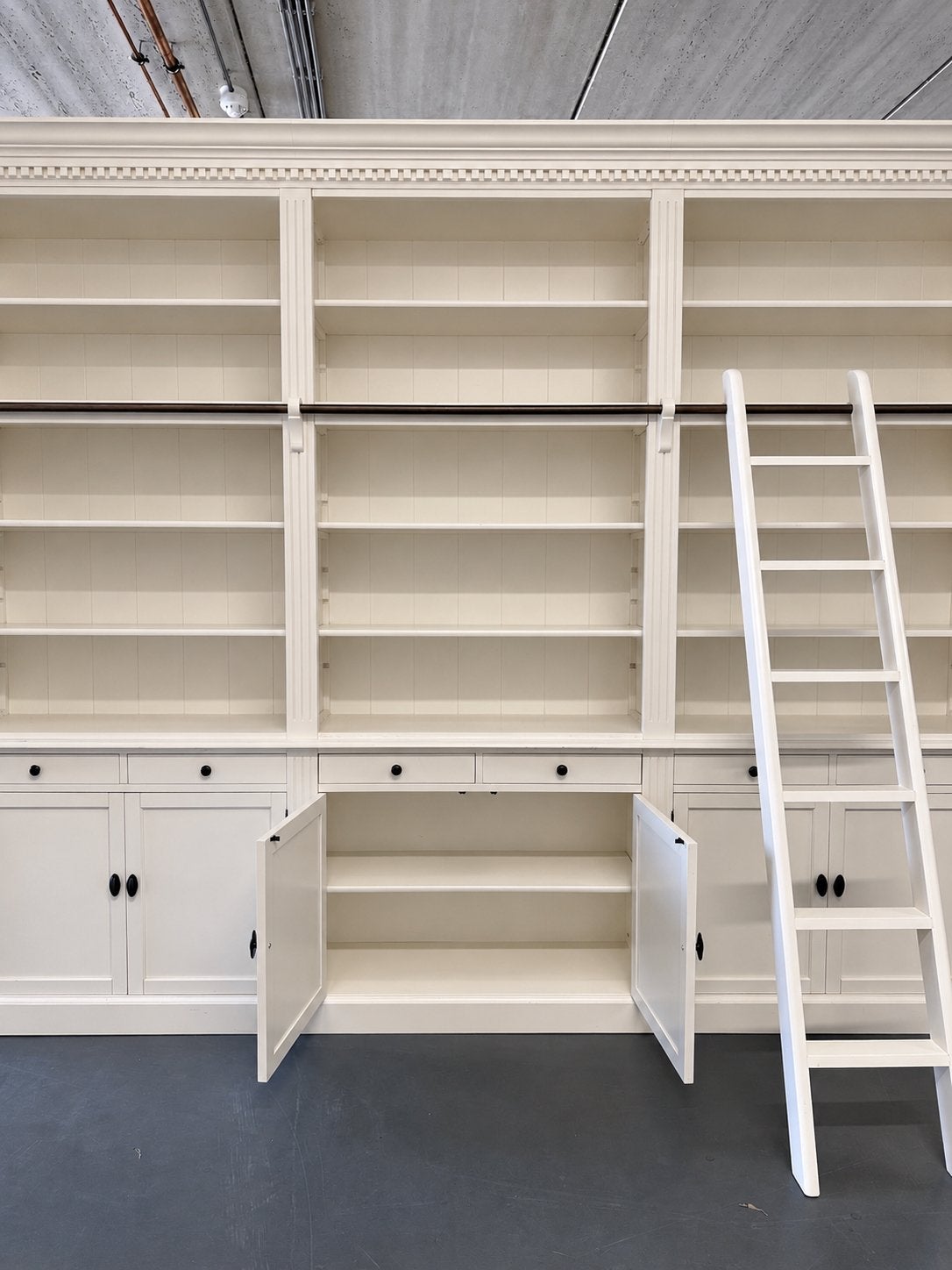Grote Bibliotheekkast met Ladder 303cm | Landelijk, Gebruikt, 200 cm of meer, Pakhuis Zuidwest, Met lade(s)