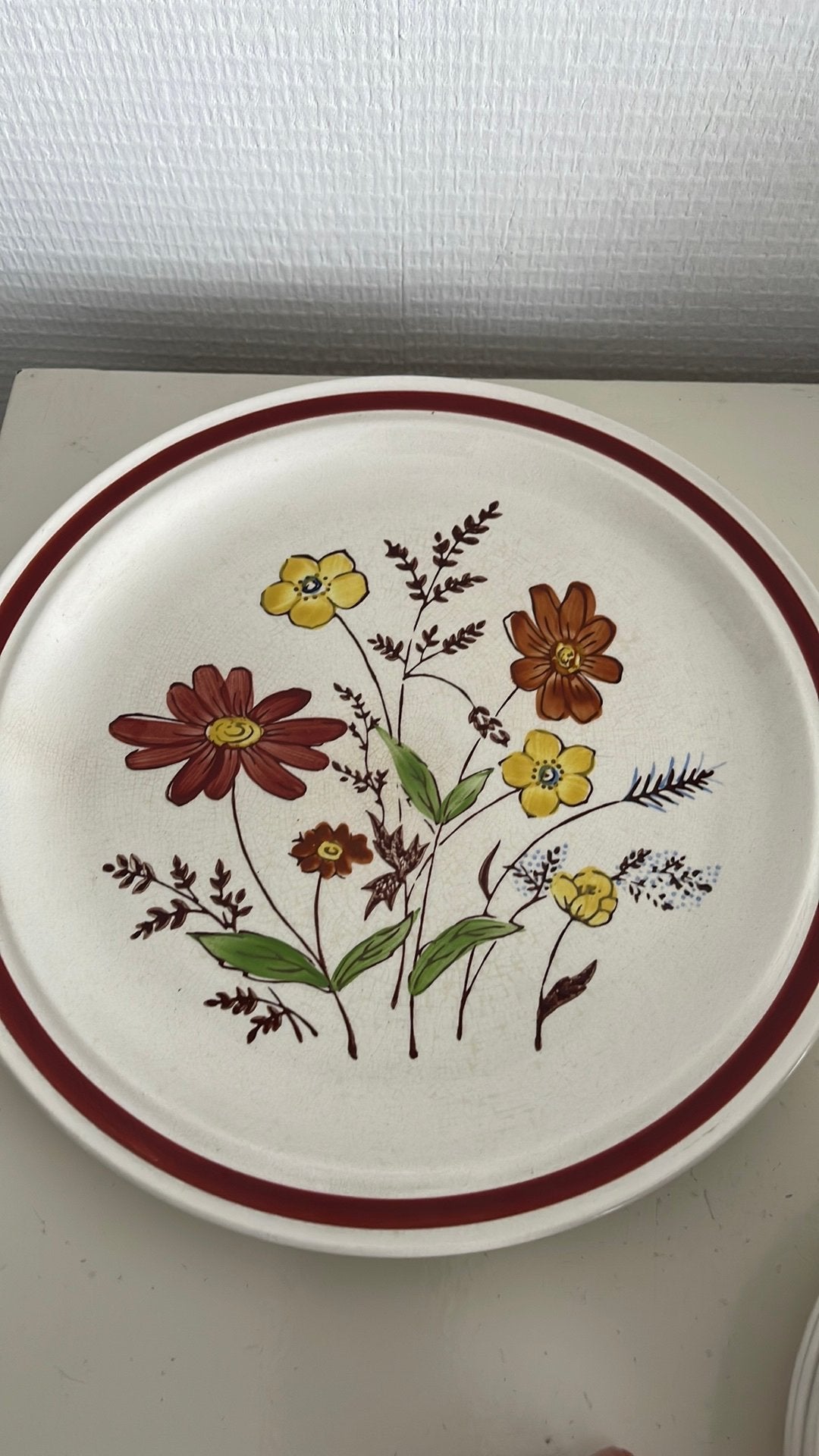 Gebaksset vintage bloemen, Ophalen of Verzenden