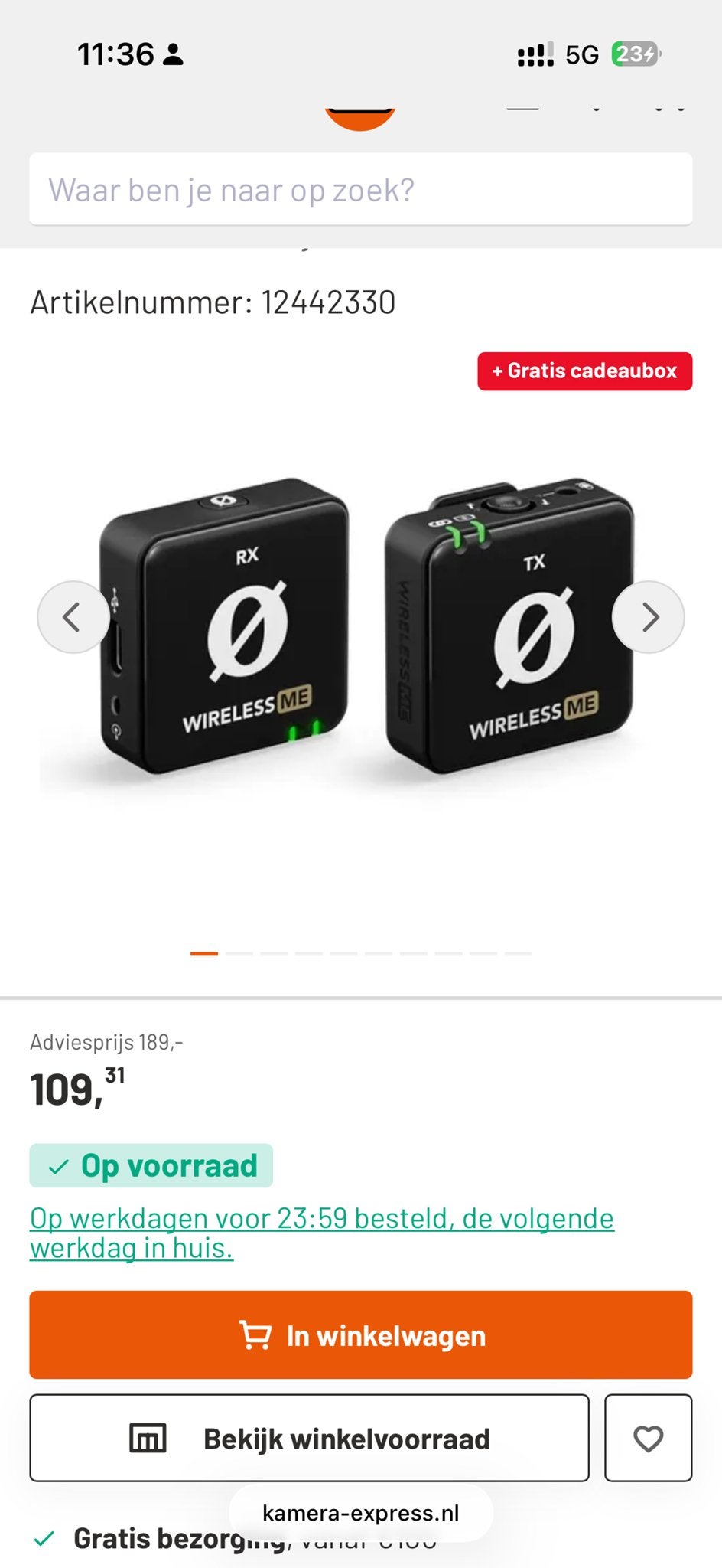 Rode Wireless ME Draadloze Microfoon Set + Lavalier go, Muziek en Instrumenten, Microfoons, Ophalen of Verzenden, Zo goed als nieuw