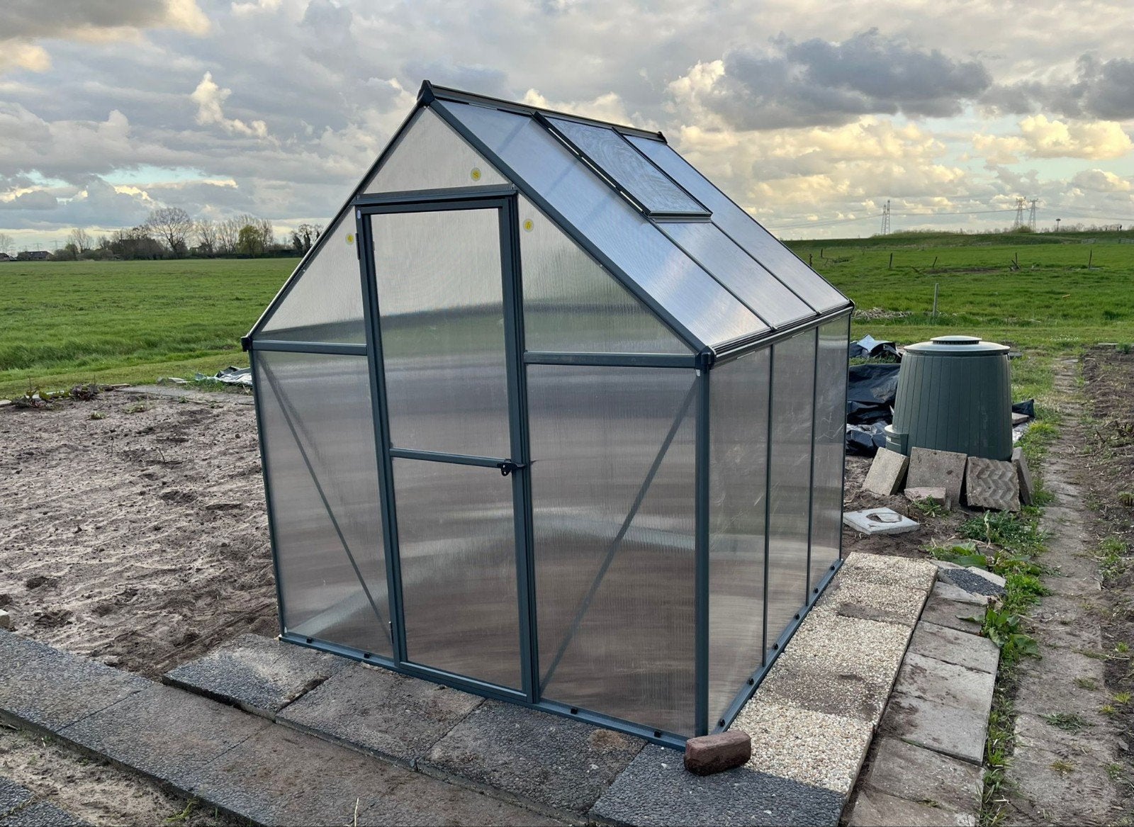 Kas 2x2m polycarbonaat - Hornbach - Zo goed als nieuw, Ophalen, Polycarbonaat, Kweekkas, Zo goed als nieuw