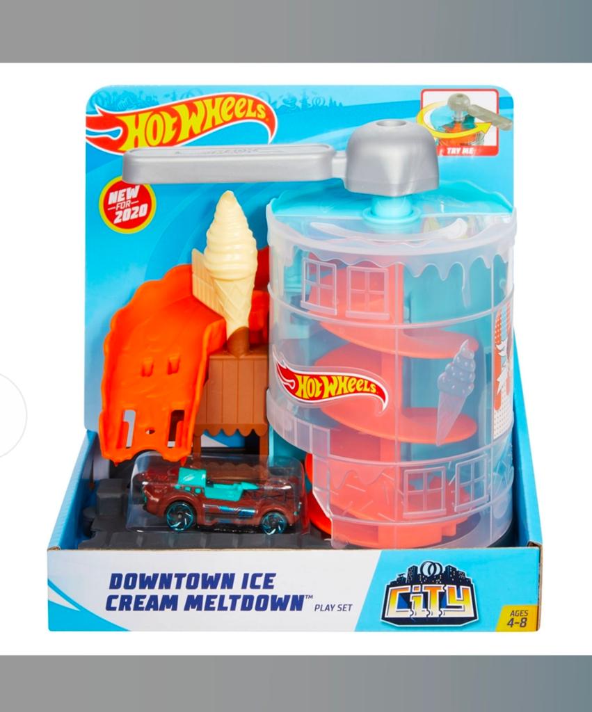 Hot Wheels City set IJsjespaniek in de stad HJK74, Ophalen of Verzenden, Zo goed als nieuw, Handmatig, Hot Wheels