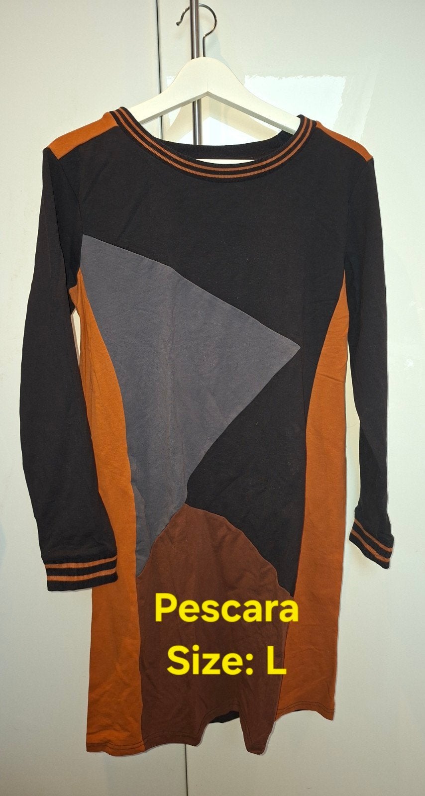 Pescara jurk met kleurvlakken - Maat L, Meerkleurig, Maat 42/44 (L), Pescara, Ophalen of Verzenden