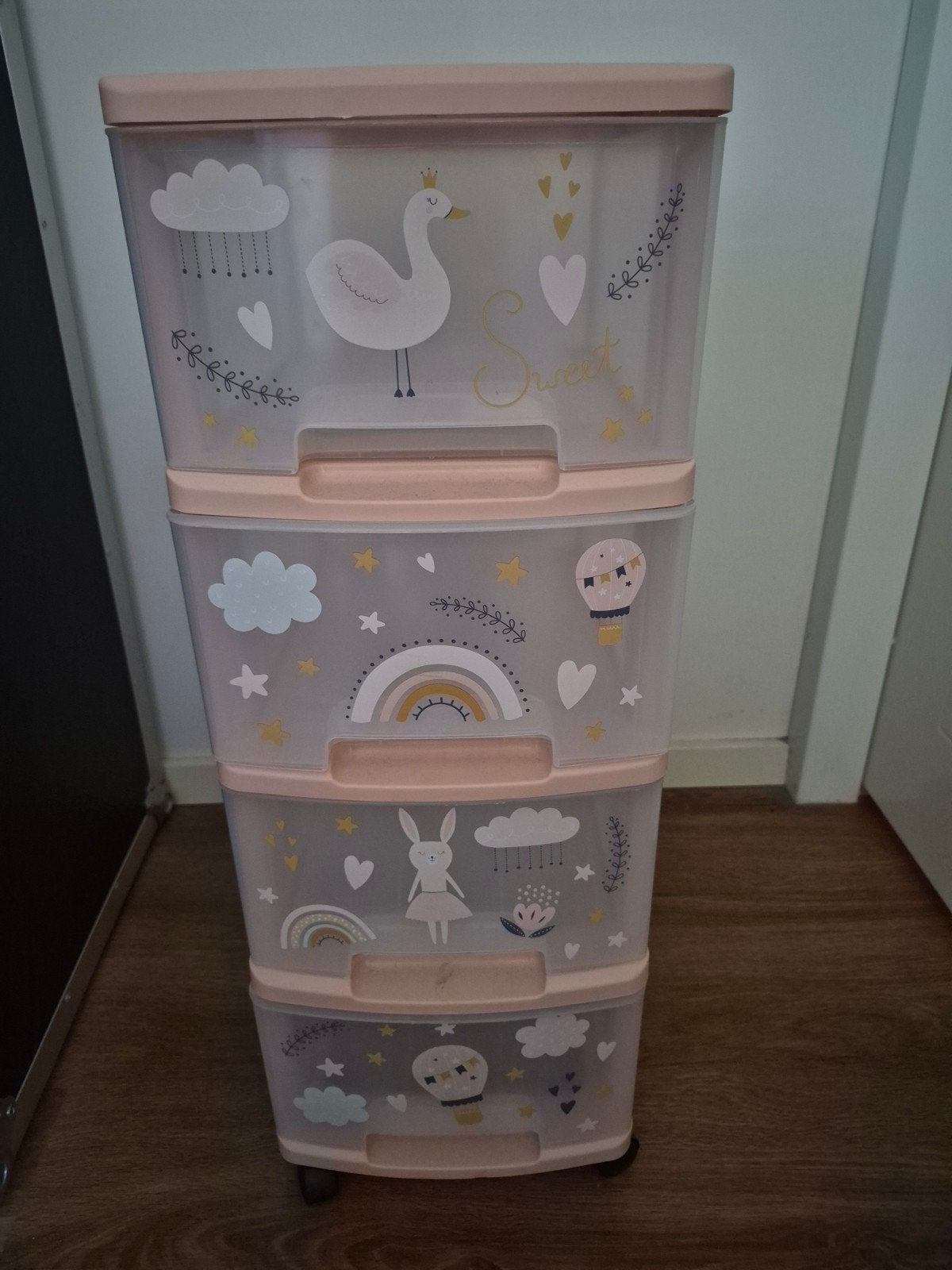 Ladekastje met dieren en regenboog design, Ophalen, Gebruikt, Opbergmeubel