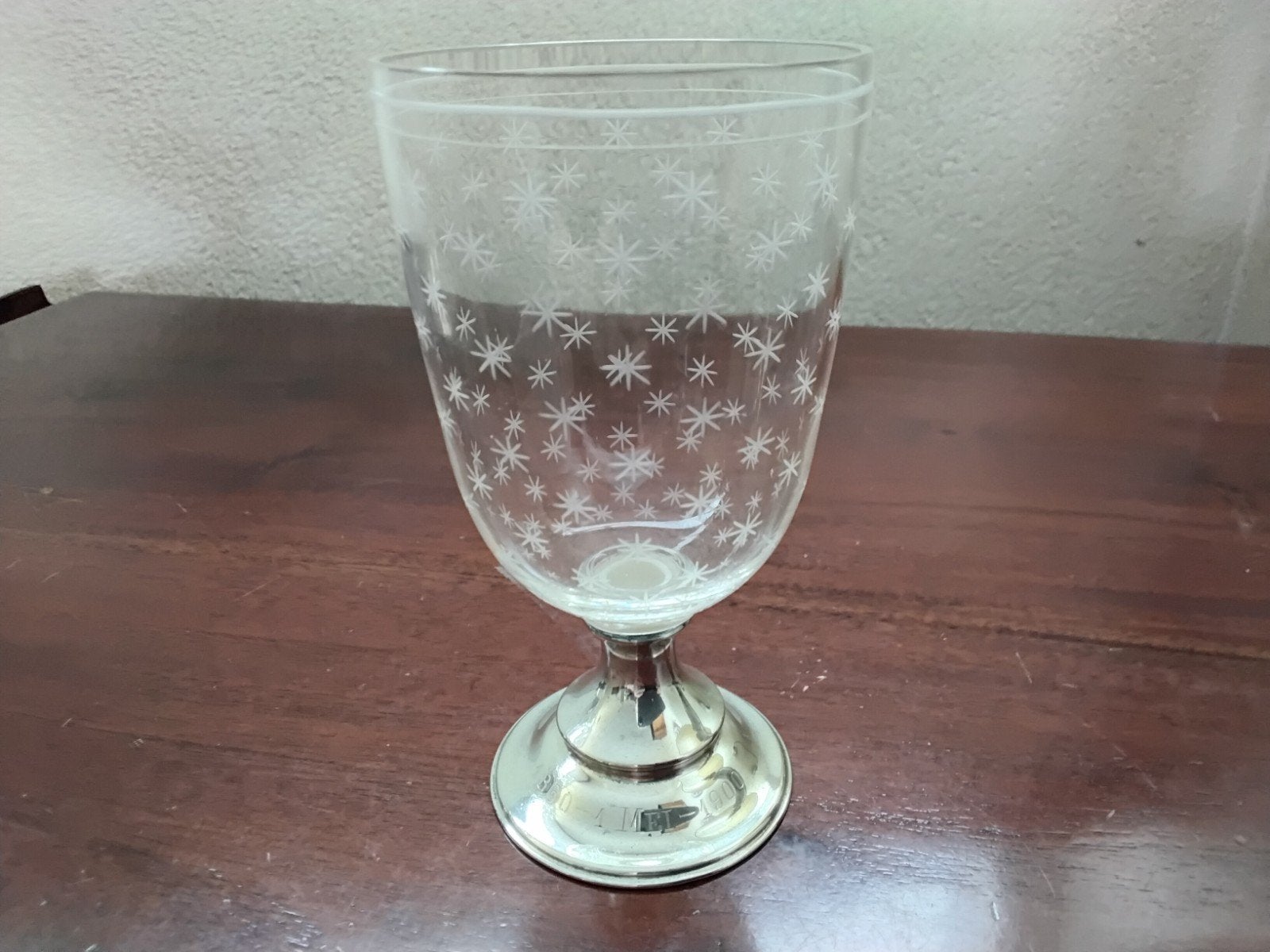 Mooi gelegenheid glas op zilveren voet, Ophalen of Verzenden, Zilver