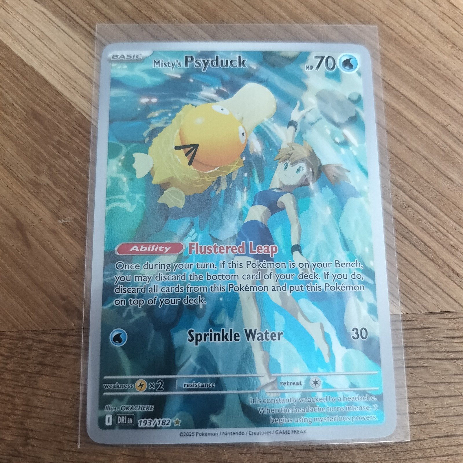 Misty's Psyduck Destined Rivals DRI 193/182 Pokémon Kaart, Ophalen of Verzenden, Zo goed als nieuw, Losse kaart, Foil