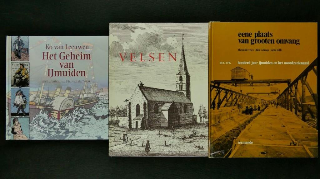 3x Boeken over Velsen en IJmuiden (1967), Boeken, Geschiedenis | Stad en Regio, Verzenden, 20e eeuw of later, Gelezen, Diverse auteurs