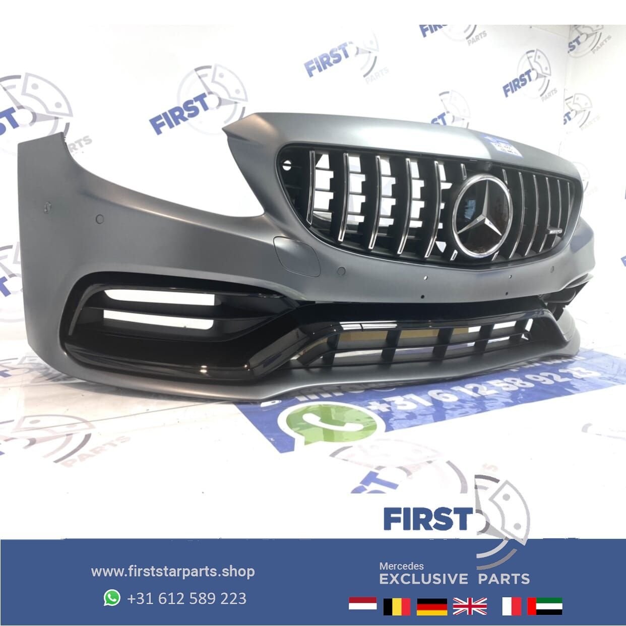 C205 C63 AMG FACELIFT VOORBUMPER COMPLEET Mercedes C Klasse, Gebruikt, -, Voor, Ophalen of Verzenden