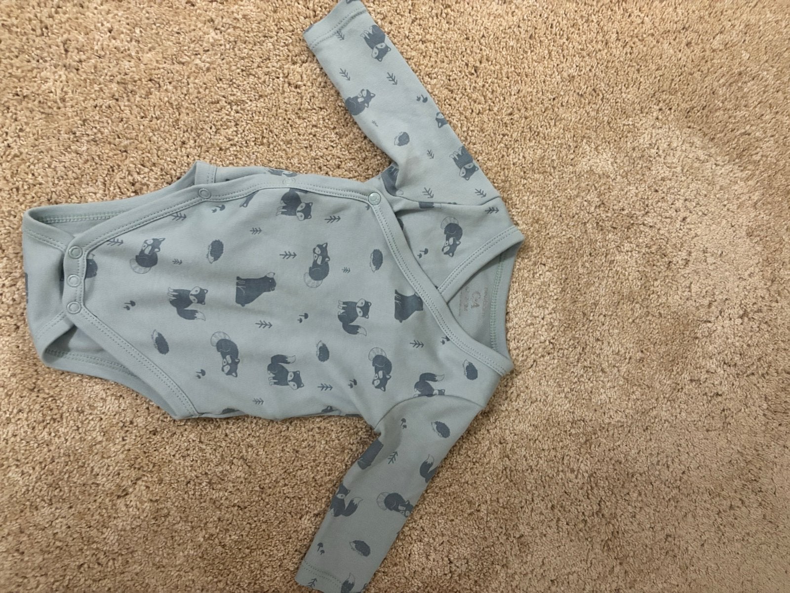 Baby romper met dierenprint - Zo goed als nieuw, Ophalen of Verzenden, Zo goed als nieuw, Jongetje of Meisje