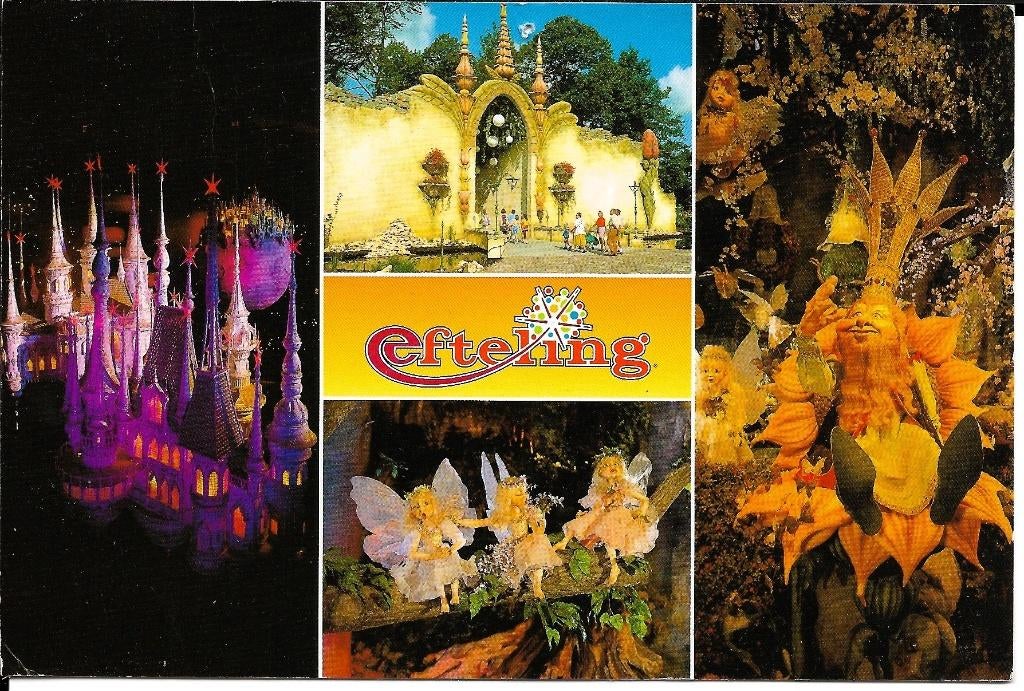 Ansichtkaart	Kaatsheuvel	De Efteling	Droomvlucht	4-luik, Verzenden, 1980 tot heden, Gelopen, Noord-Brabant