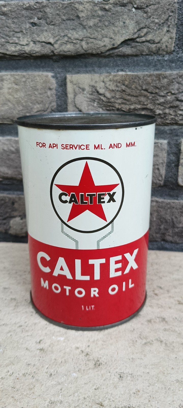 CALTEX 1 Ltr olie blik (nos), Ophalen of Verzenden, Overige