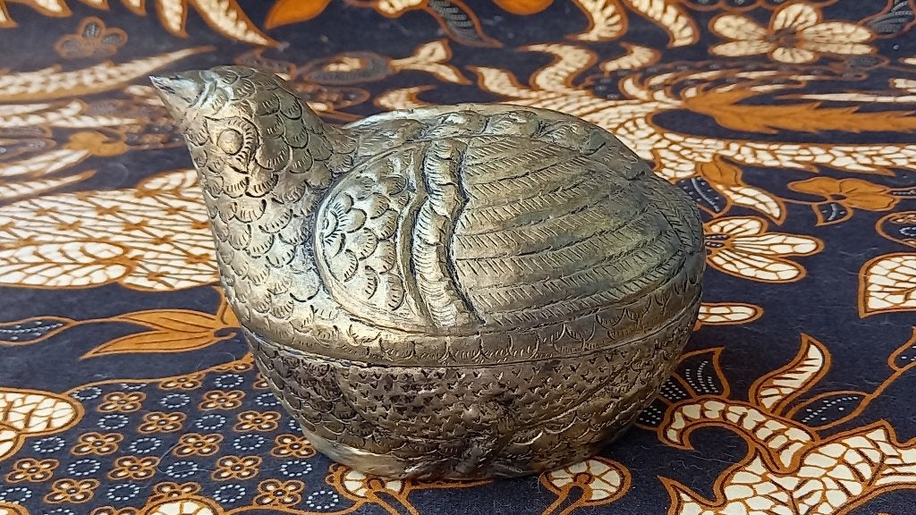 Mooie grote antieke medicijnhouder uit Tibet als een kip., Antiek en Kunst, Kunst | Niet-Westerse kunst, Tibet, Ophalen of Verzenden