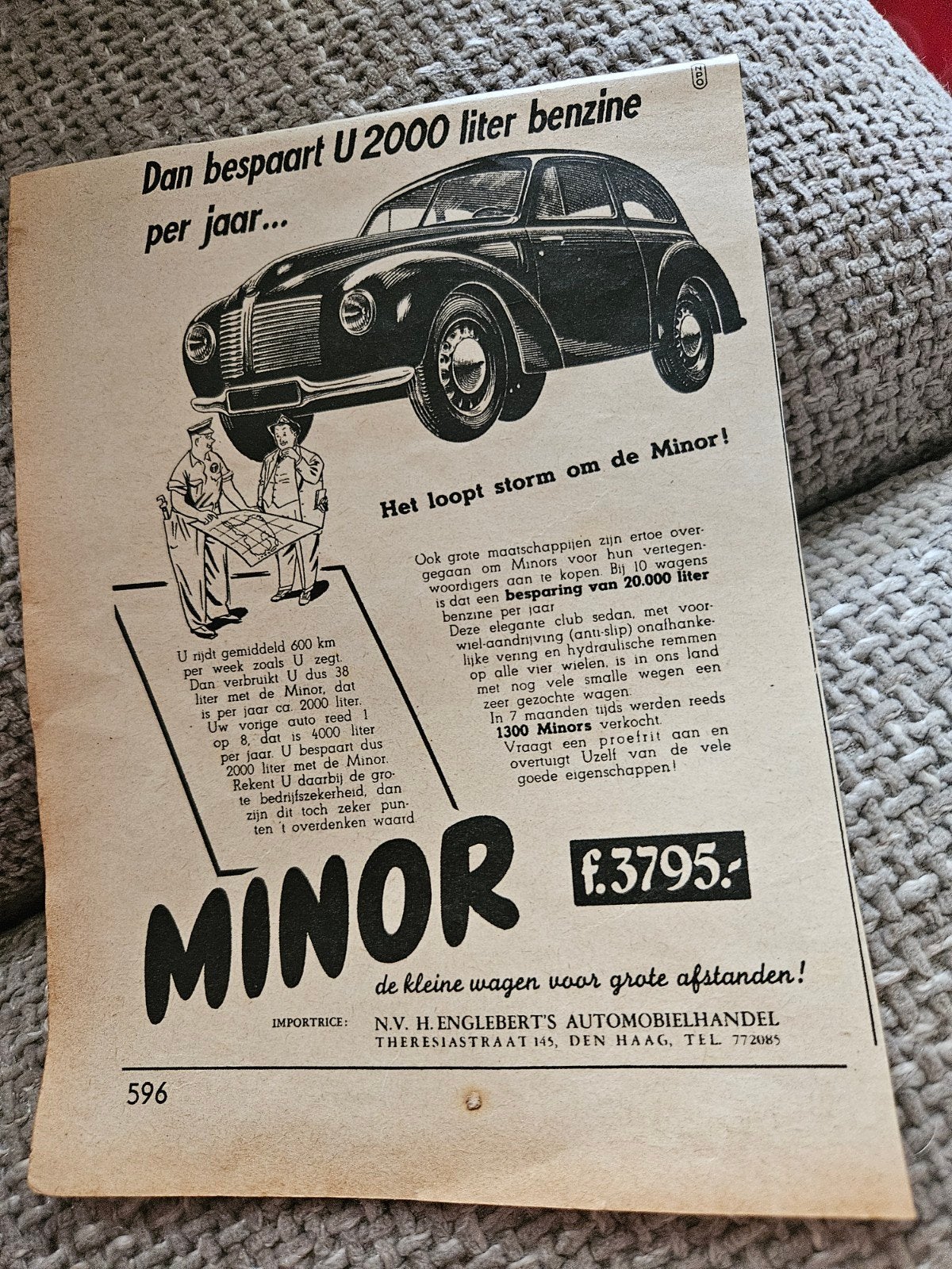 Minor Auto Advertentie - Bespaar Benzine!, Ophalen of Verzenden
