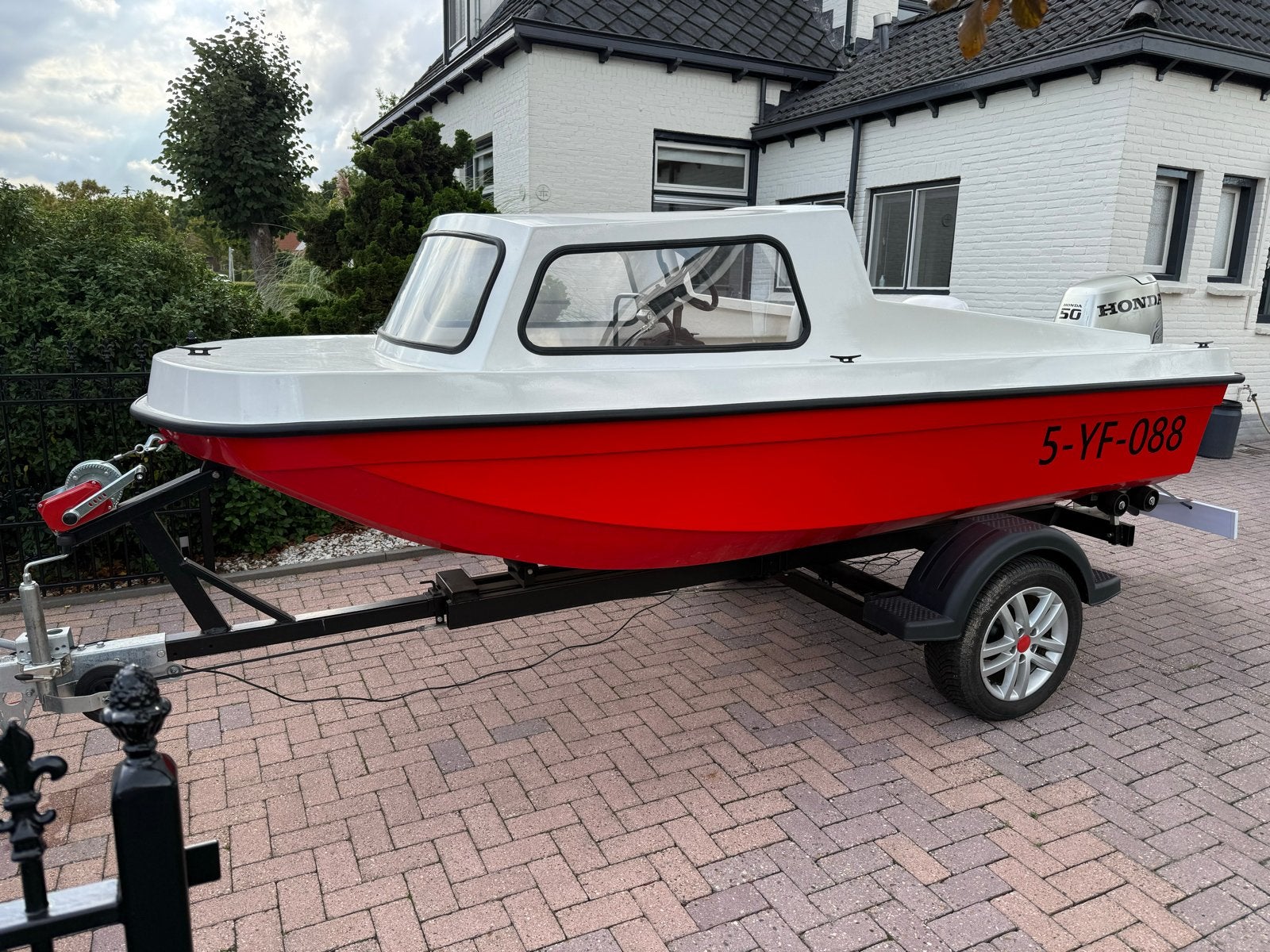 Pilot 420 Visboot/Consoleboot met Honda 50pk en trailer, Overige merken, Gebruikt, Buitenboordmotor, Tot 1.00 meter