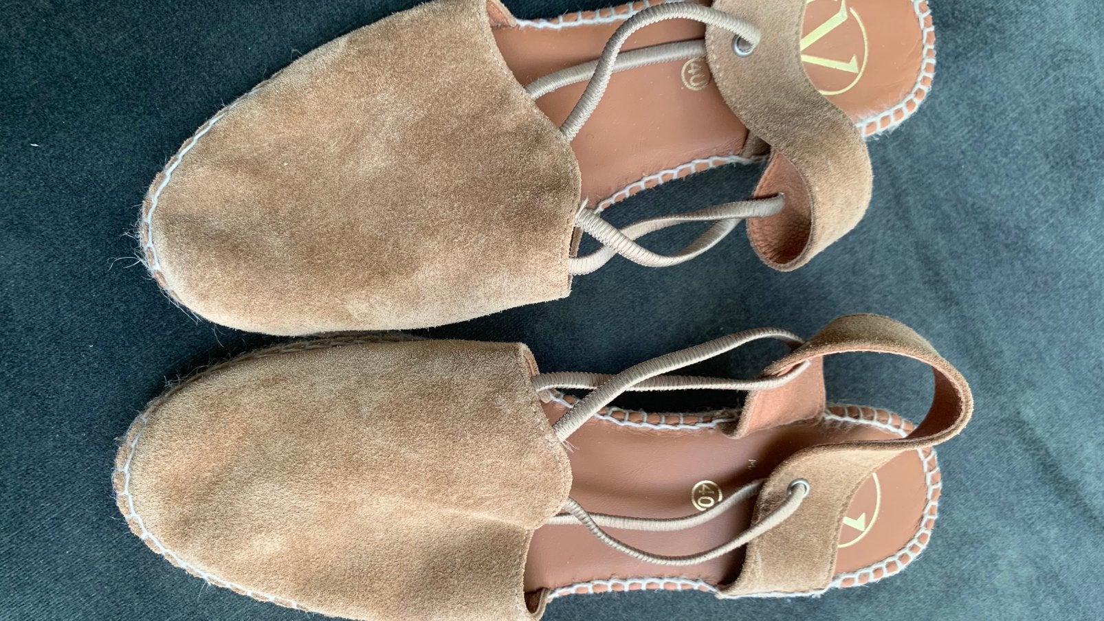 Mooie suede espadrilles met sleehak!, Kleding | Heren, Overige kleuren, Ophalen of Verzenden, Zo goed als nieuw, Espadrilles of Moccasins