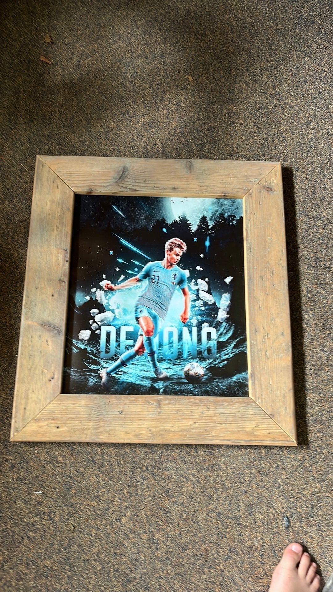 Poster frenkie de jong inclusief lijst, Ophalen