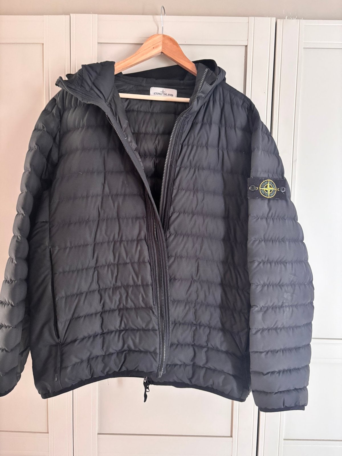 Stone island jas, Ophalen of Verzenden, Zo goed als nieuw, Overige maten, Zwart