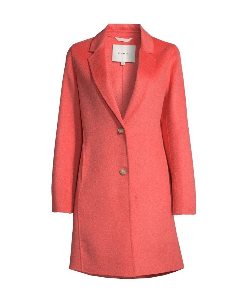 Beaumont luchtig wollen mantel tussen jas kleur zalm maat 38, Kleding | Dames, Maat 38/40 (M), Beaumont, Nieuw, Oranje