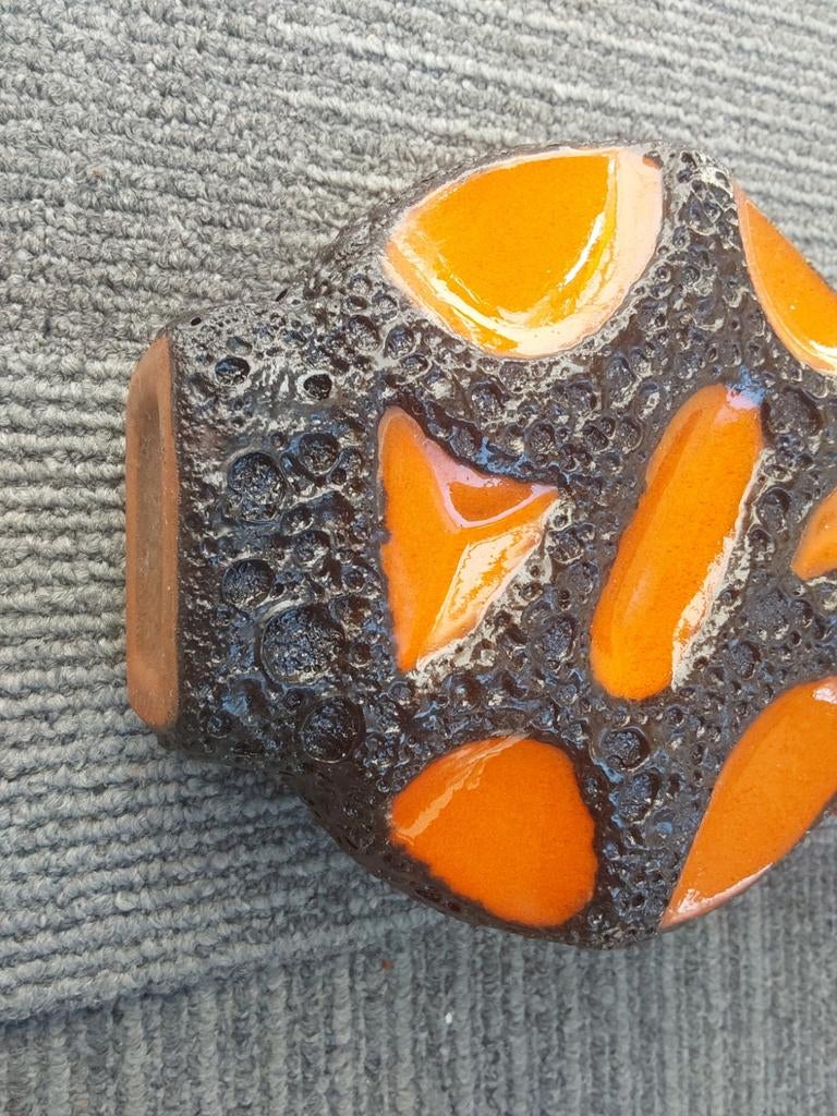 FAT LAVA ROTH KERAMIK BANJO MODEL VAAS WEST GERMANY ORANJE, Ophalen of Verzenden, 17 tot 18, Oranje, Dame