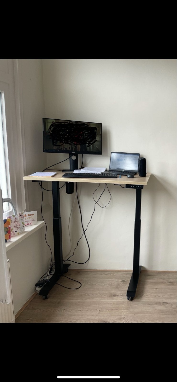 Worktrainer StudyDesk Elektrisch Zit-Sta Bureau 100x60cm, Huis en Inrichting, Bureaus, Ophalen, Elektrisch, Spaanplaat of MDF