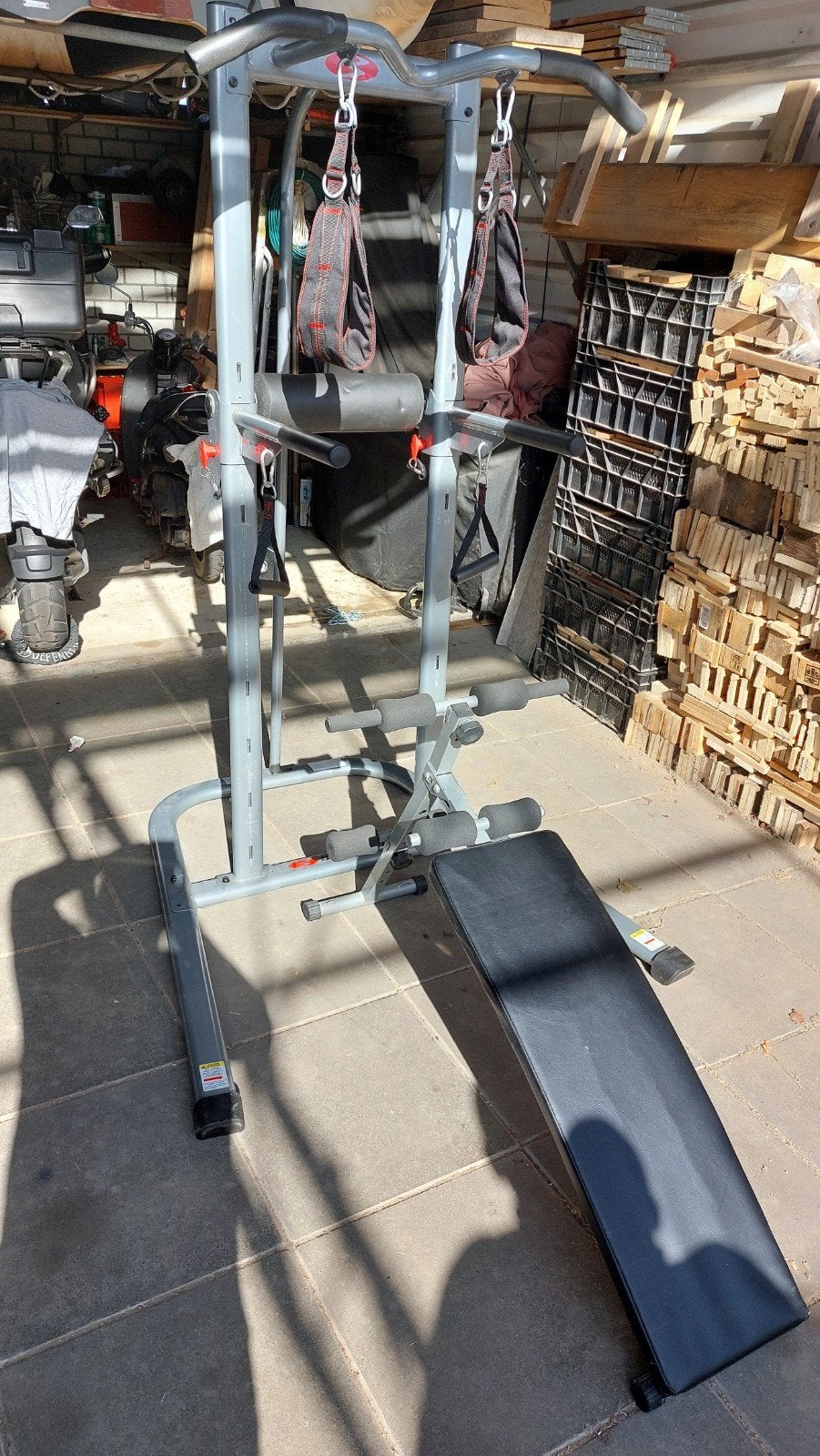 Bowflex BodyTower, Ophalen of Verzenden, Gebruikt, Fitnessbank