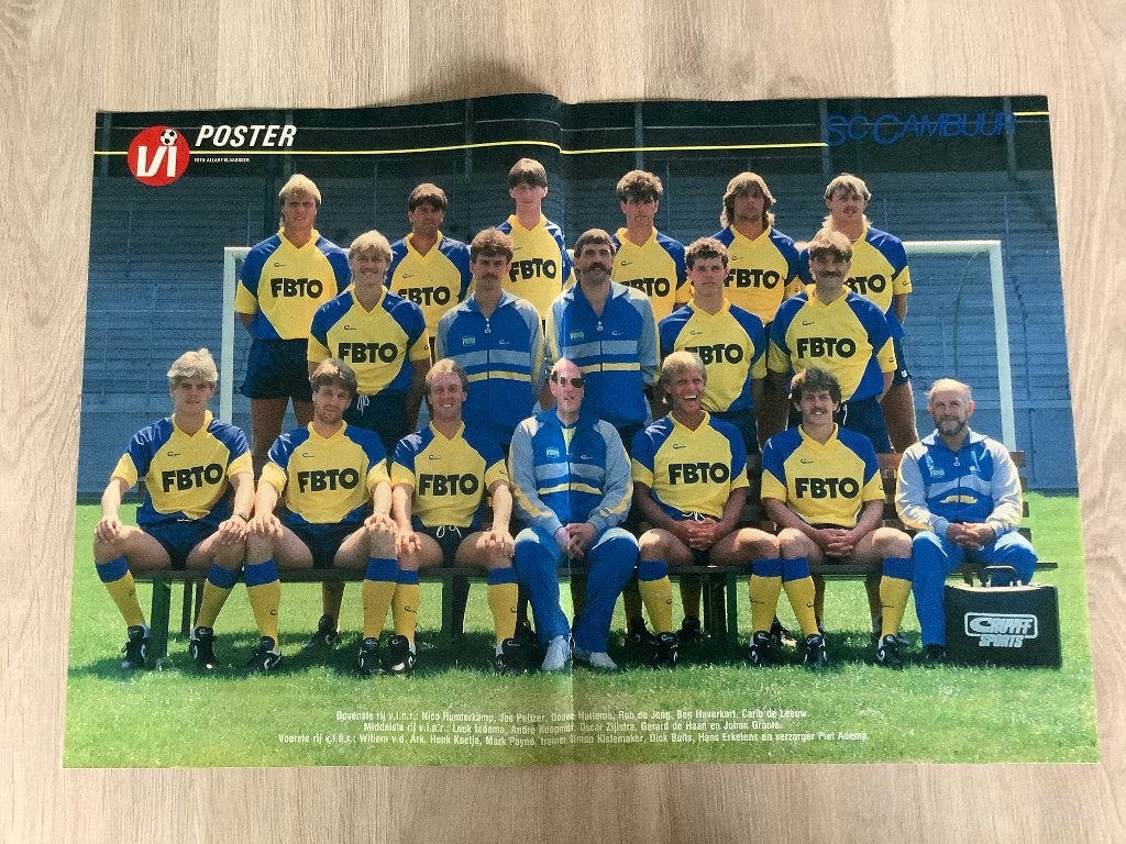 Poster SC Cambuur,Half jaren 80, Verzamelen, Ophalen of Verzenden, Zo goed als nieuw, Overige binnenlandse clubs, Poster, Plaatje of Sticker