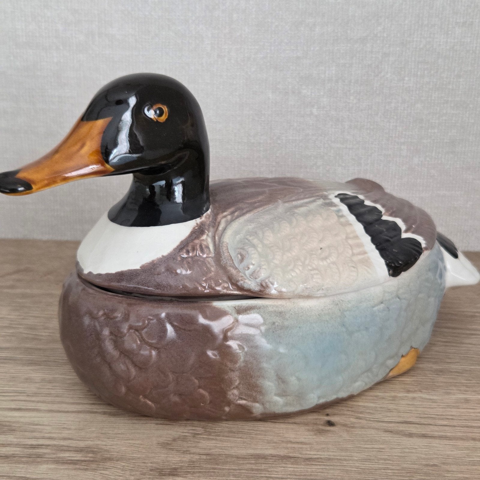 Michel Caugant aardewerk terrine eend Gesigneerd, Antiek en Kunst, Ophalen of Verzenden